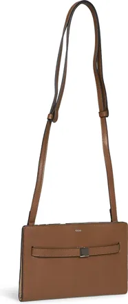 Toteme Womens Belted Crossbody Bag Tiramisu Brown Calf Leather