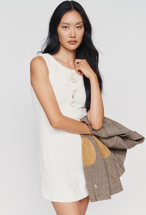 endless rose Rosette Tweed Mini Dress