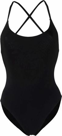 Lido Zwarte Cross Back Badpak - Dames - Badpakken - Zwart - M - Badmode