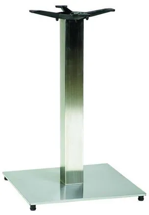 Netfurniture Pluto Square Stainless Steel Table Base in Silver