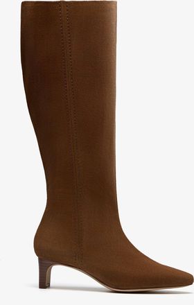 Clarks Edina Tall Walnut Suede