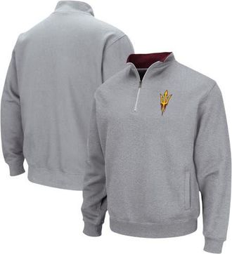 Colosseum Mens Colosseum Heathered Gray Arizona State Sun Devils Tortugas Team Logo Quarter-Zip Jacket in Heather Gray at Nordstrom, Size Medium