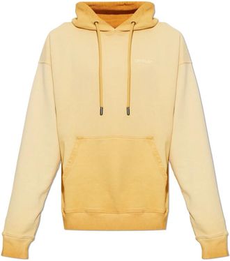 Off-white Hooded Sweatshirt - Heren - Hoodies - Oranje - L - Katoen - Hoodies & sweatvesten