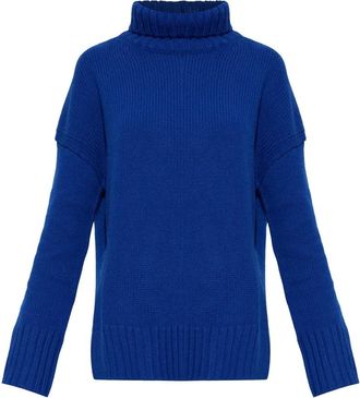 Zadig&Voltaire Jersey de cuello alto Bleeza de lana - Knitwear - Mujer - Azul - XS