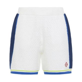 Casablanca Tennis Knit Shorts - Shorts - Hombre - Blanco - S