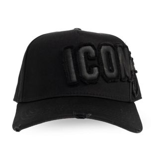 Dsquared2 Caps, male, Black, Size: ONE SIZE Logo Patch Baseball Cap