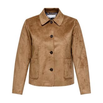 Only Carmakoma Only Carmakoma, Heren, Jassen, Bruin, Maat: 2XL Suède