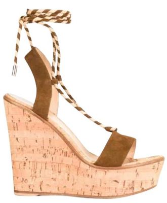 Gianvito Rossi Lace Up Platform Wedges Size 36