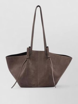 Yuzefi mochi tote bag long handle suede knots