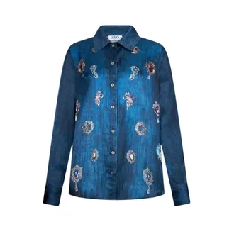 Liu Jo Overhemden, Dames, Blauw, L, Denim, Liu Jo Overhemd Ua 6343-T5958