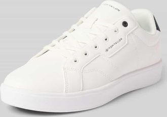 Tom Tailor Low Top Sneaker in Lederoptik Modell IGNAZ in Weiss, Gr&ouml;&szlig;e 40