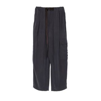 Alysi Grey Silk & Nylon Trousers