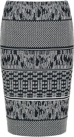 Móveis Conquista Elastische Gabardine-kokerrok tot onder de knie met luipaardprint