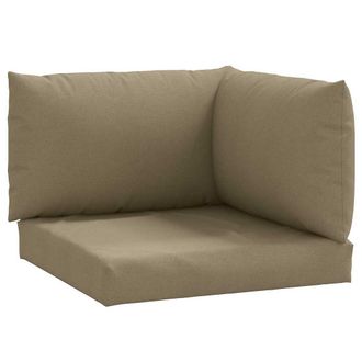 vidaXL Cojines Para Sof&aacute; De Palets 3 Uds Tela Gris Taupe Melange Vidaxl