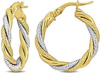Delmar Twisted Two-Tone Hoop Earrings in Multi-Color at Nordstrom Rack