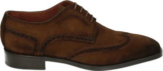 Greve Heren Zakelijke Lage Schoenen in Cognac Su&egrave;de - Heren - Nette schoenen - Bruin - 43 1/2 EU - Su&egrave;de - Schoenen