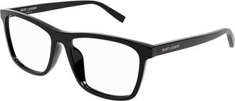 Saint Laurent Square Full Rim Eyeglasses - Black