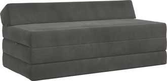 vidaXL Sof&aacute; Cama Plegable Gris Oscuro 120 X 60 X 49 Cm Tela Vidaxl