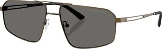 Emporio Armani Pilot Sunglasses - male - Emporio Armani - Sunglasses - Multicolor - 59 MM - Accessories