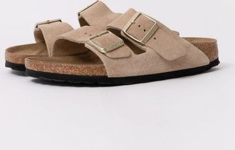 Birkenstock Womens Two Buckle Adjustable Sandals in Beige - Tan Suede - Size UK 5.5