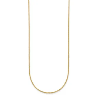 Diamond2Deal 14k Yellow Gold Polished 1.5mm Solid Cable Chain Necklace