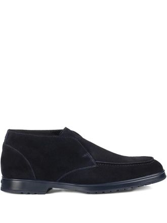 Doucal's suede slip-on boots - Blue