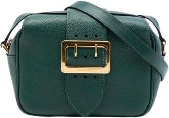 Burberry Pre-owned Crossbody Bag - Dames - Vintage Schoudertas - Groen - ONE Size - Leer - Vintage