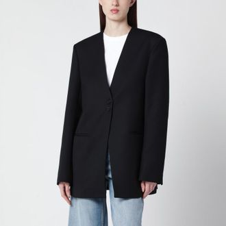 Frankie Shop Winsen black wool-blend jacket