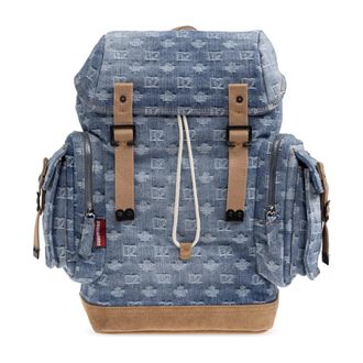 Dsquared2 Backpacks, male, Blue, Size: ONE SIZE D2 Monogram Backpack