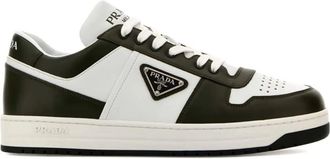 Prada Downtown Two-Tone Leather Sneakers Shoes