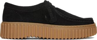 Clarks Black Bee Leisure Sneakers - Dames - Veterschoenen - Zwart - 39 1/2 EU - Leer - Schoenen