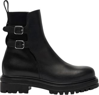 Scarosso Marianna Jodhpur Boots - Dames - Enkellaarsjes - Zwart - 36 EU - Leer - Schoenen