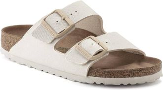 Birkenstock Womens Arizona Vegan Sandal In Eggshell