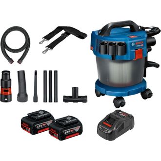 Bosch Aspirador A Bater&iacute;a Bosch Gas 18v-10 L / 2x 4,0 Ah Bater&iacute;a + Cargador Incl. Juego De Accesorios De 14 Piezas