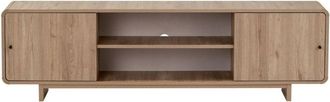 Calicosy Mueble de tv de 2 puertas, 2 nichos l180 cm - roble