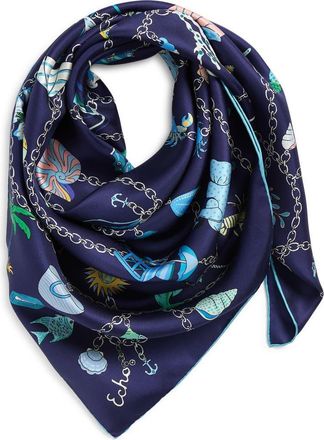Echo Charmed Life Silk Scarf in Navy at Nordstrom