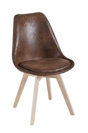 Regalos Miguel Sillas Comedor - Silla Synk Vintage - Marr&oacute;n