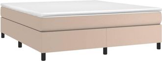 vidaXL Vidaxl - Estructura cama sin colchón cuero sintético capuchino 160x200cm