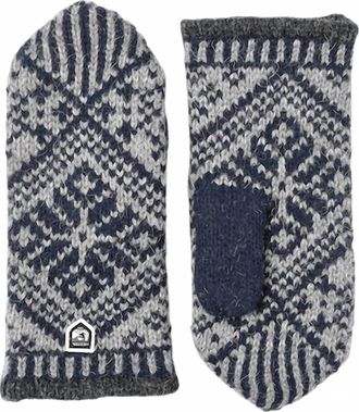 Hestra Womens Nordic Wool Mitten In Navy/grey