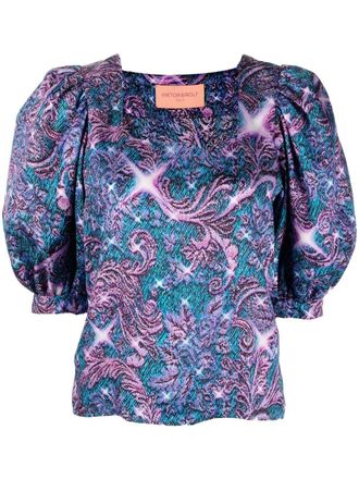 Viktor & Rolf Blouse met pofmouwen - Paars