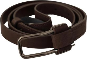 Costume National Elegante Bruine Moderiem met Zilveren Gesp - Dames - Riemen - Bruin - ONE Size - Accessoires
