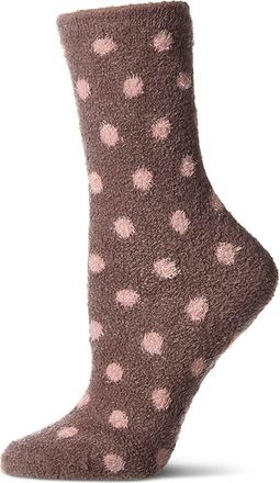 MeMoi Polka Dot Lavender Infused Crew Socks in Stone at Nordstrom, Size 9