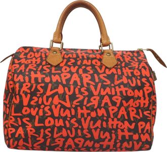 Louis Vuitton Speedy Handbag Monogram Canvas Orange Canvas Bag (Pre-Owned)
