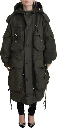 Dsquared2 Dsquared&sup2; Hooded Full Zip Long Parka Coat Womens Jacket (Pre-Owned)