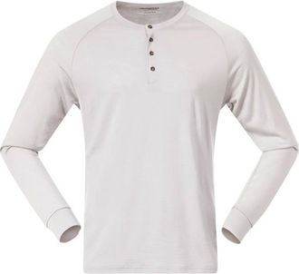 Bergans Lysebu Wool Henley Longsleeve f&uuml;r Herren | wei&szlig;/grau