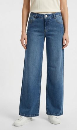 Soyaconcept Weite Jeans SOYACONCEPT SC-KIMBERLY 24-B, Damen, Gr. 28, N-Gr, coastel fjord medunkel blau d, Denim/Jeans, Obermaterial: 81% Baumwolle, 17% Polyester,