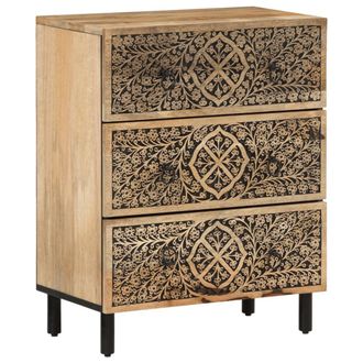 vidaXL Armario Auxiliar Madera Maciza De Mango 60x33x75 Cm Vidaxl