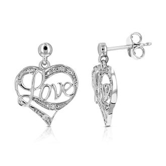 Vir Jewels 1/20 cttw Lab Grown Diamond Dangle Earrings in Sterling Silver With Push Backs For Women
