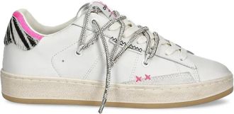 Crime London Sneakers met stras en zebravlak - Wit