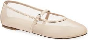 Stuart Weitzman Bareitall Mary Jane Flat in Beige/barely Beige at Nordstrom Rack, Size 6.5